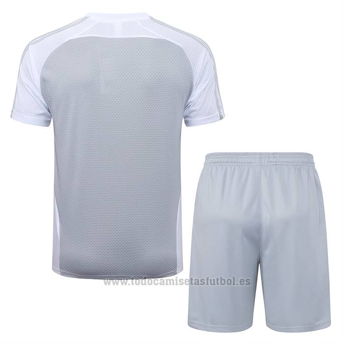 Chandal del Real Madrid Manga Corta 2025-2026 Gris - Pantalon Corto